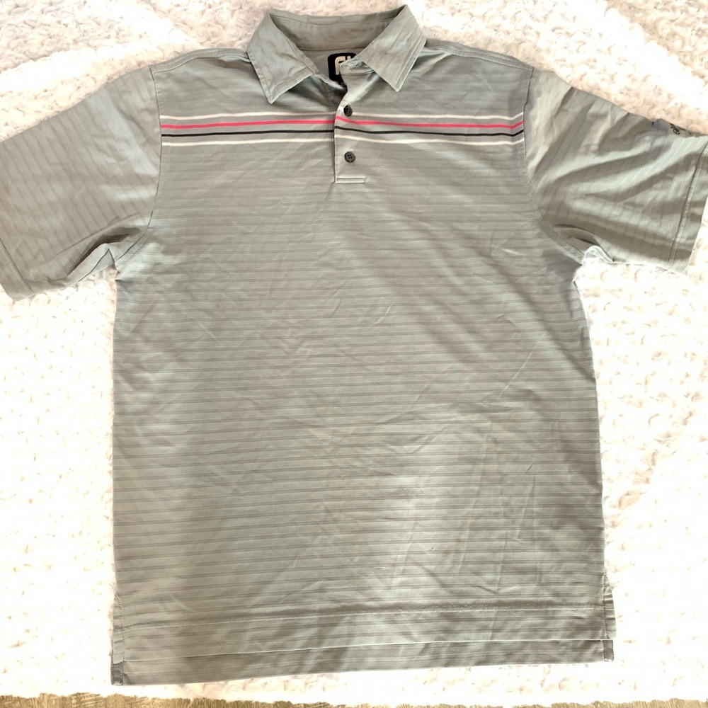 FootJoy Grey Polo Shirt Men’s Size L FJ